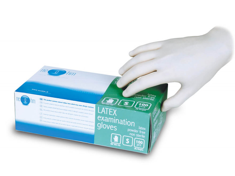 Gants d'examen jetables en Latex non poudré rugueux Taille XL Lot